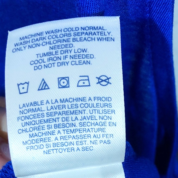 Lands’ End 2X Sleeveless Top V-Neck Royal Blue - Picture 7 of 8